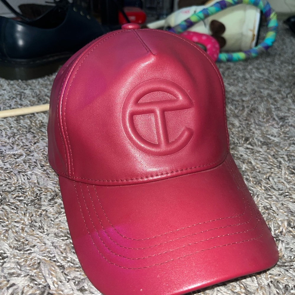 Telfar Burgundy Logo Cap